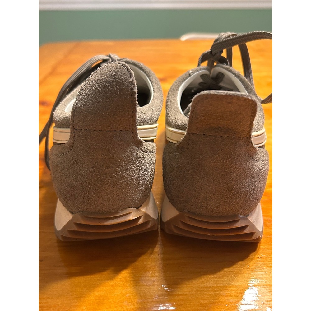 Rag & Bone Retro Runner Suede Sneakers Grey Cream Low Top Lace Up Quiet Luxury - Picture 15 of 16